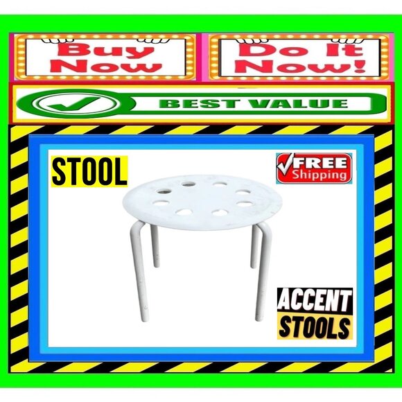 Stool Accessories - 🛑 Contemporary ➕ STOOL Backless 🆒 CHAIR Stackable Bench Loft Style 💸 BUY NOW❗
